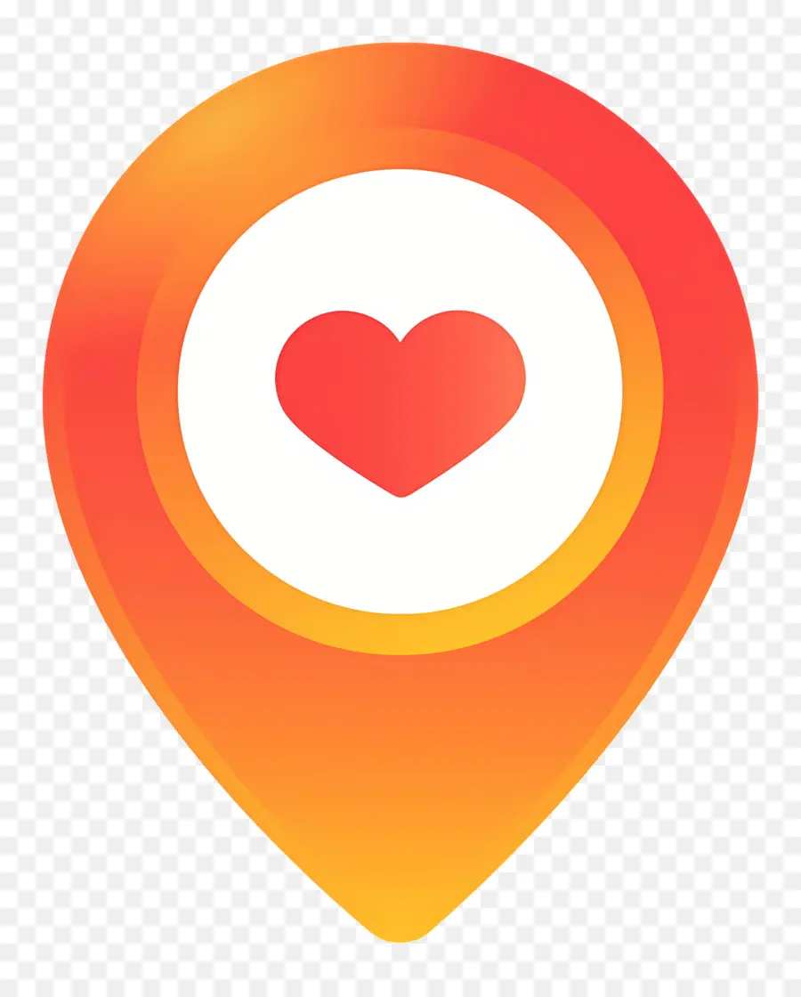 Icône De Localisation，Coeur En Localisation Badge PNG