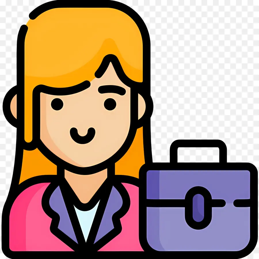 Femme D'affaires，Mallette PNG