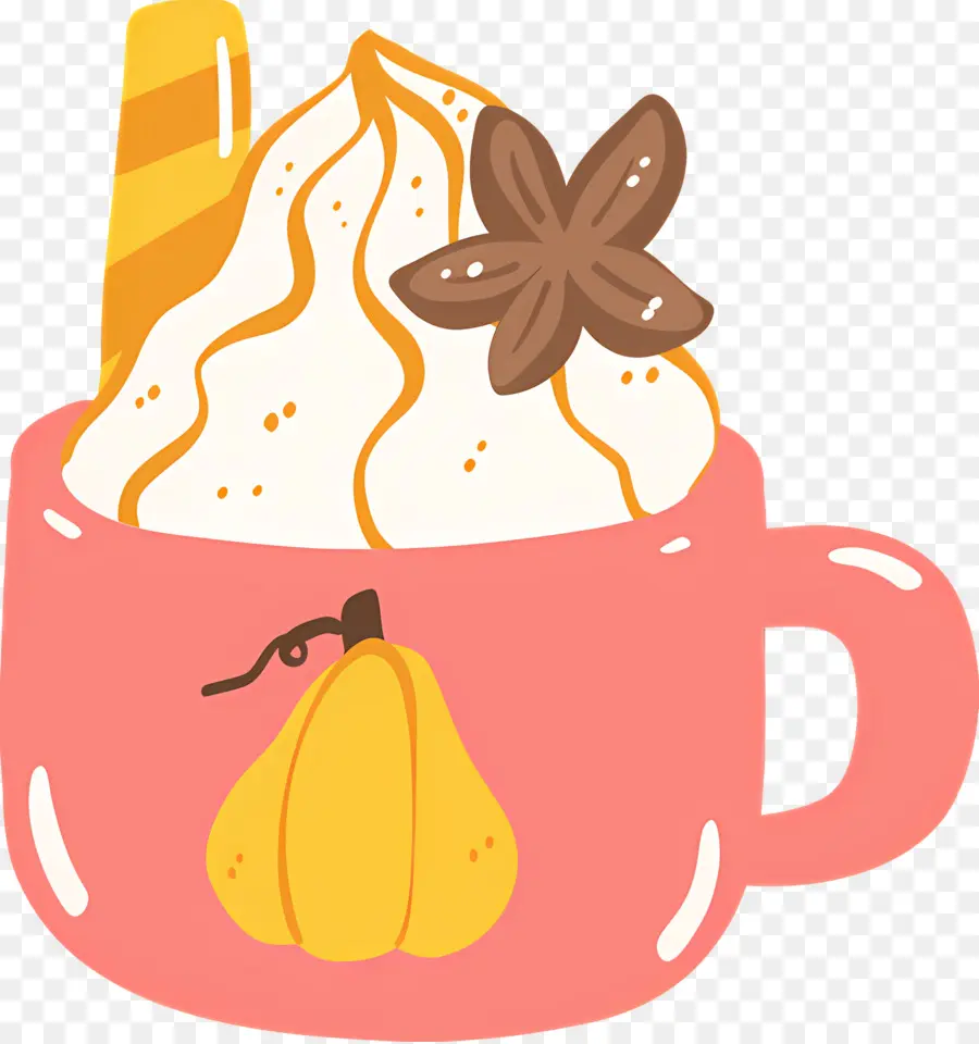 épice De Citrouille，Tasse De Dessert PNG