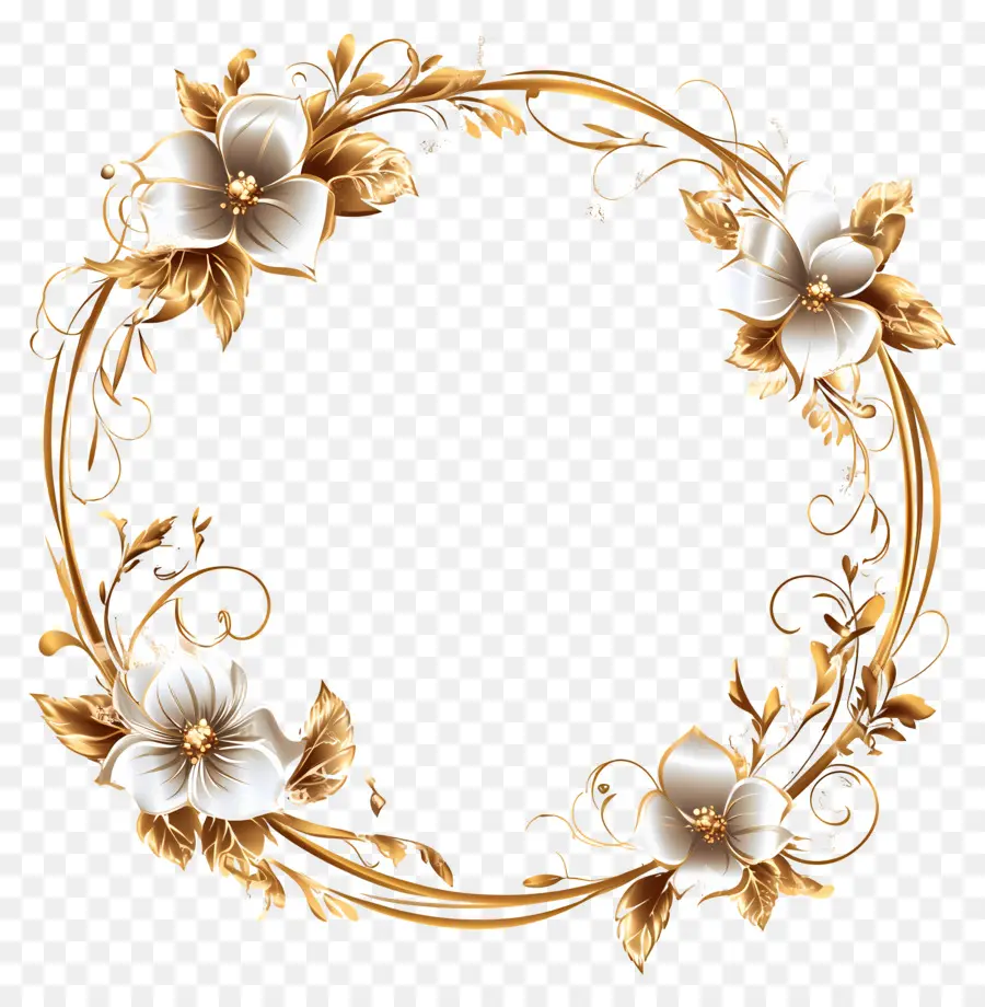 Cadre De Mariage Rond，Cadre Décoratif PNG