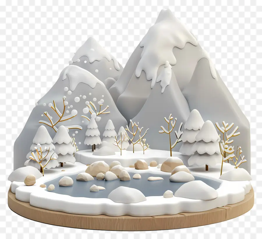 Paysage De Neige，Paysage Enneigé PNG