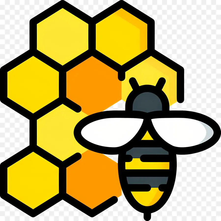 Abeille，Abeille Et Nid D'abeille PNG