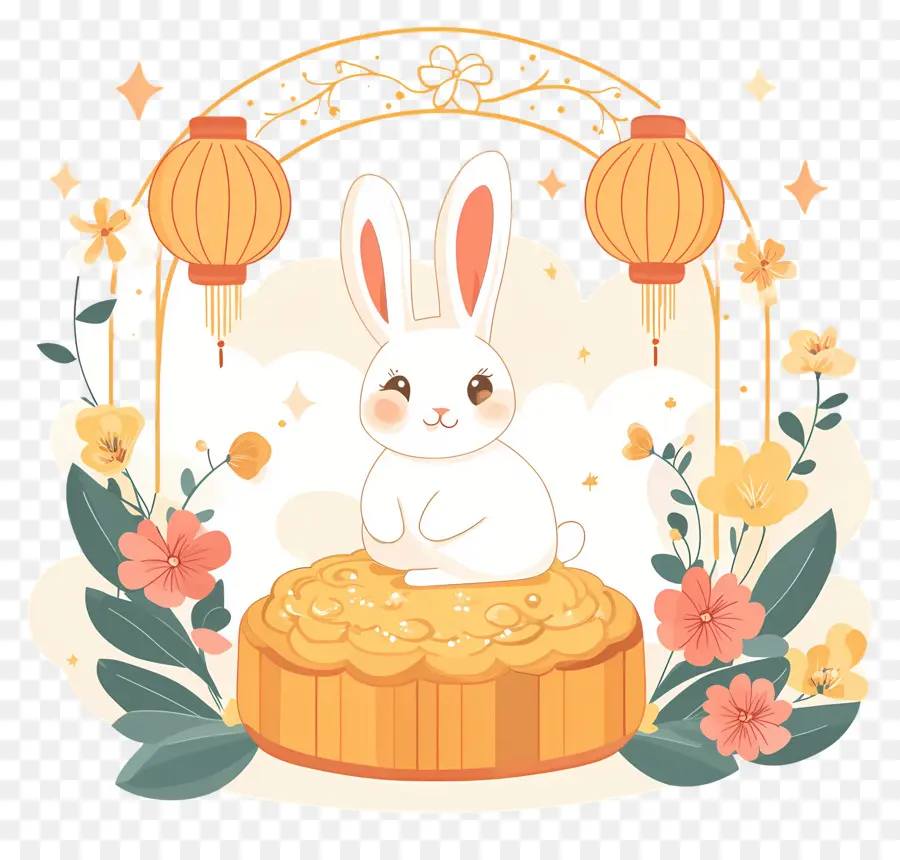 Fête De La Mi Automne，Lapin PNG