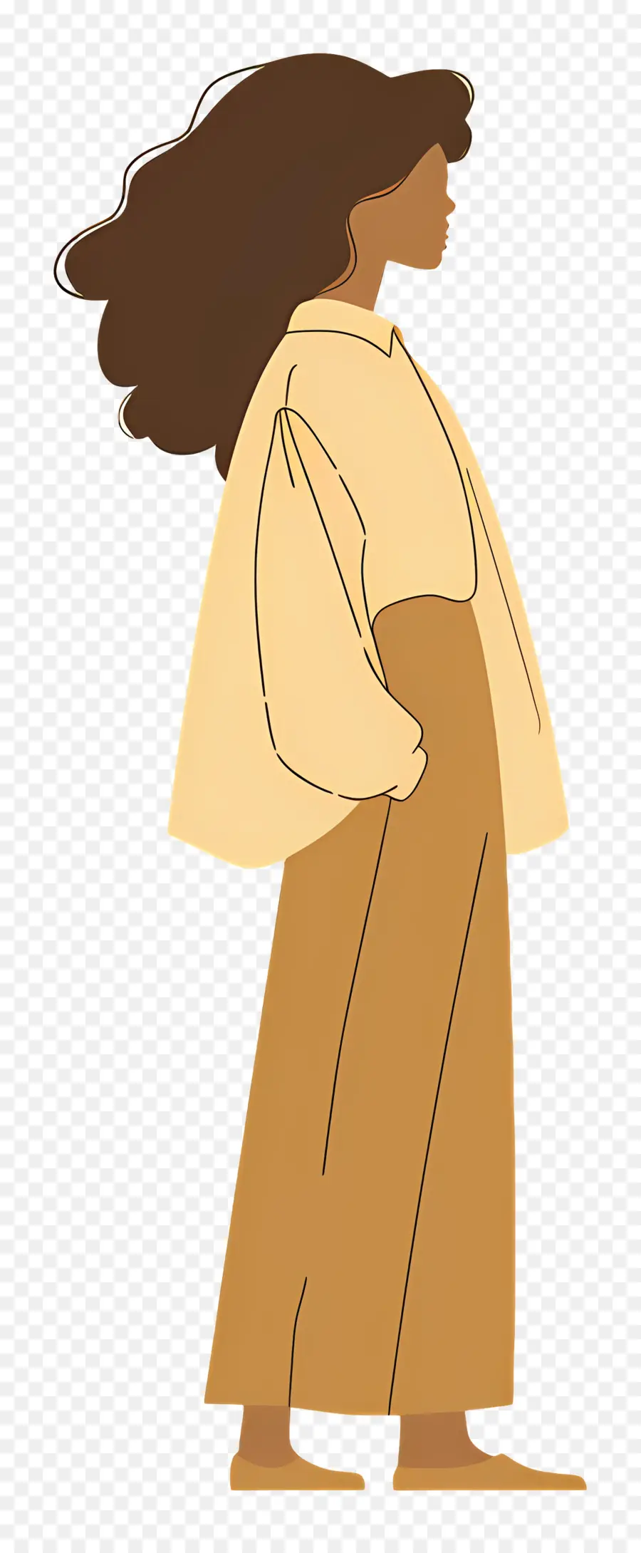 Femme En Beige，Femme élégante PNG