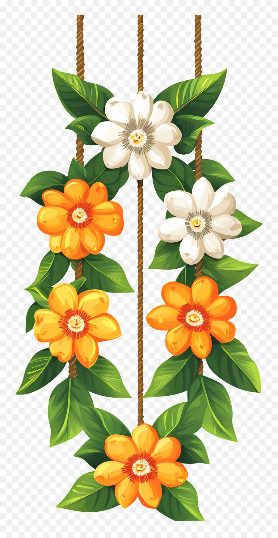 Guirlande De Fleurs Indiennes，Guirlande De Fleurs PNG