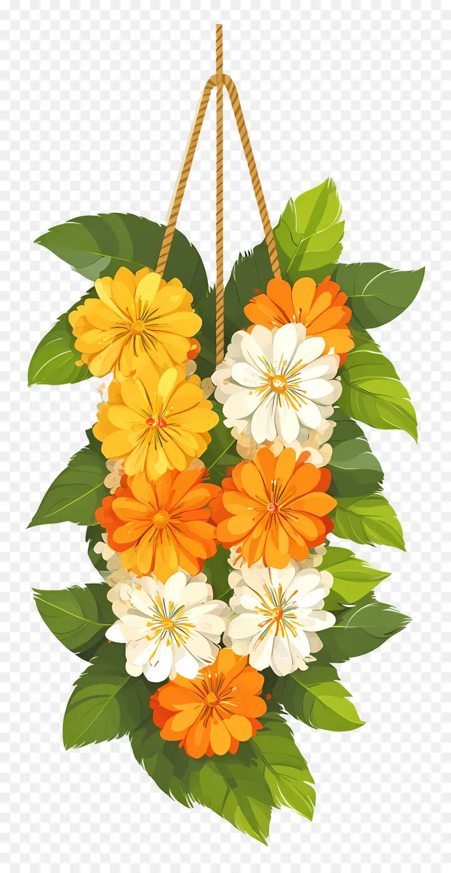 Guirlande De Fleurs Indiennes，Guirlande De Fleurs PNG