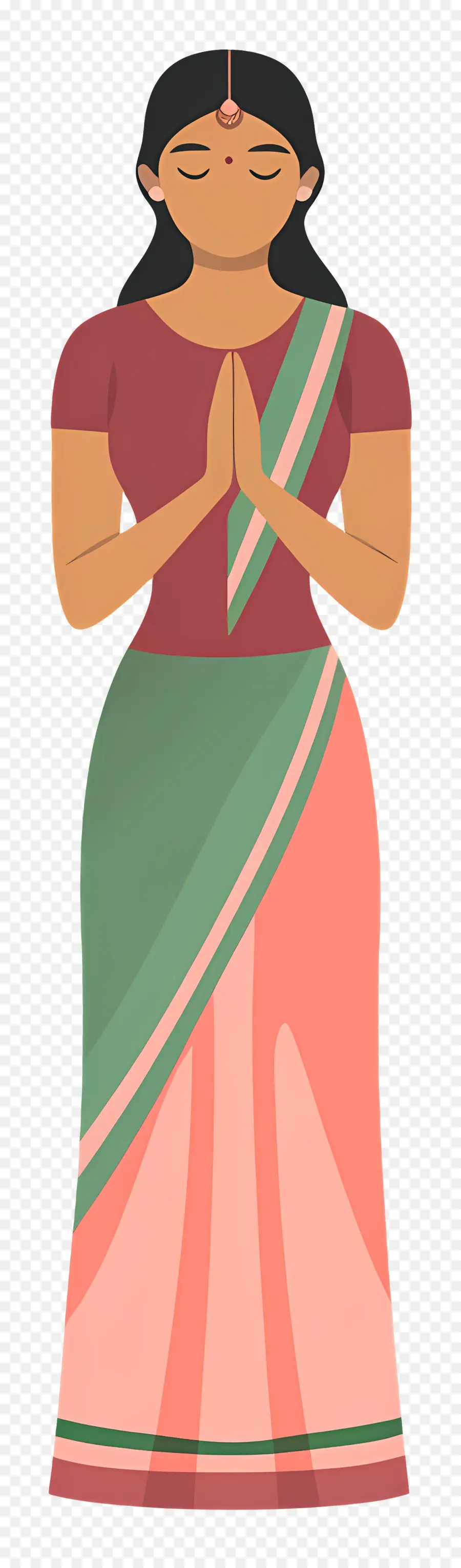 Sari Indien，Femme En Costume Traditionnel PNG