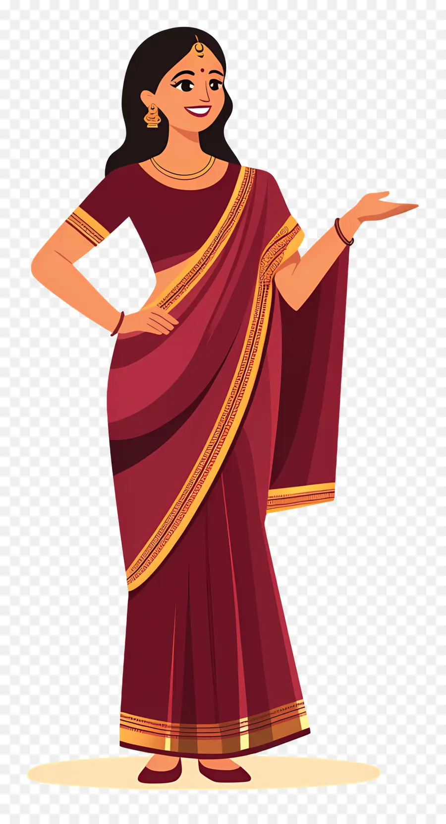 Sari Indien，Femme En Sari PNG