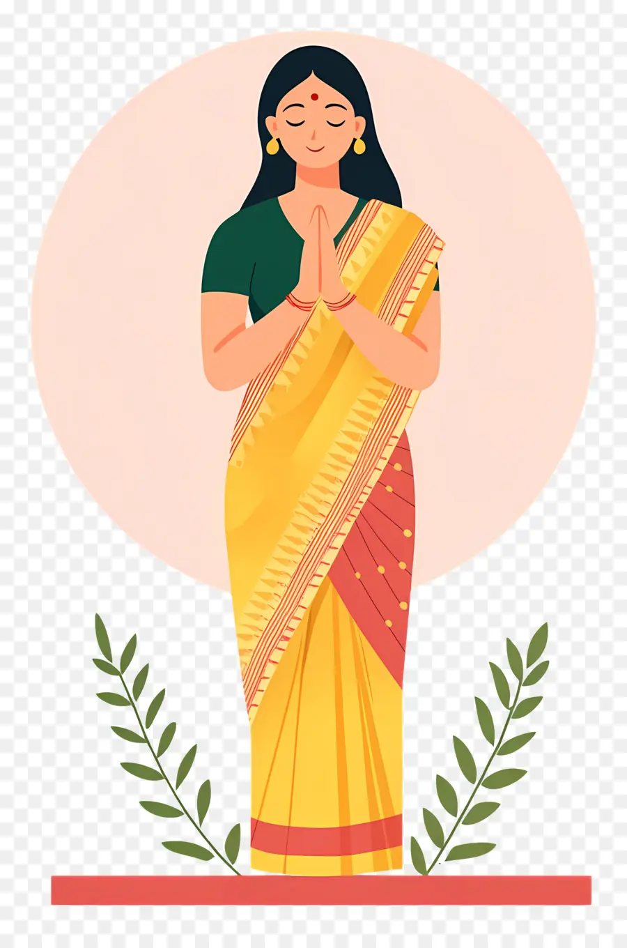 Sari Indien，Femme En Costume Traditionnel PNG