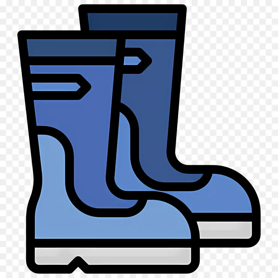 Botte De Pluie，Bottes Bleues PNG