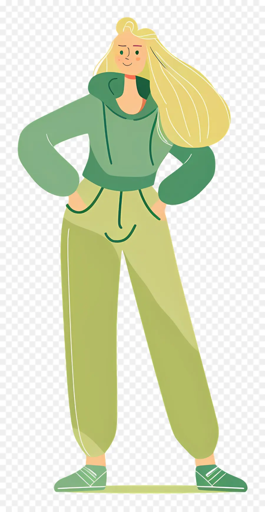 Femme En Vert，Occasionnel PNG