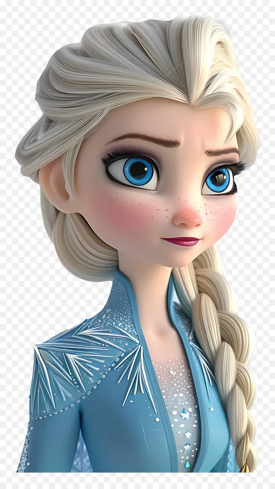 Princesse Elsa，Fille Blonde En Robe Bleue PNG