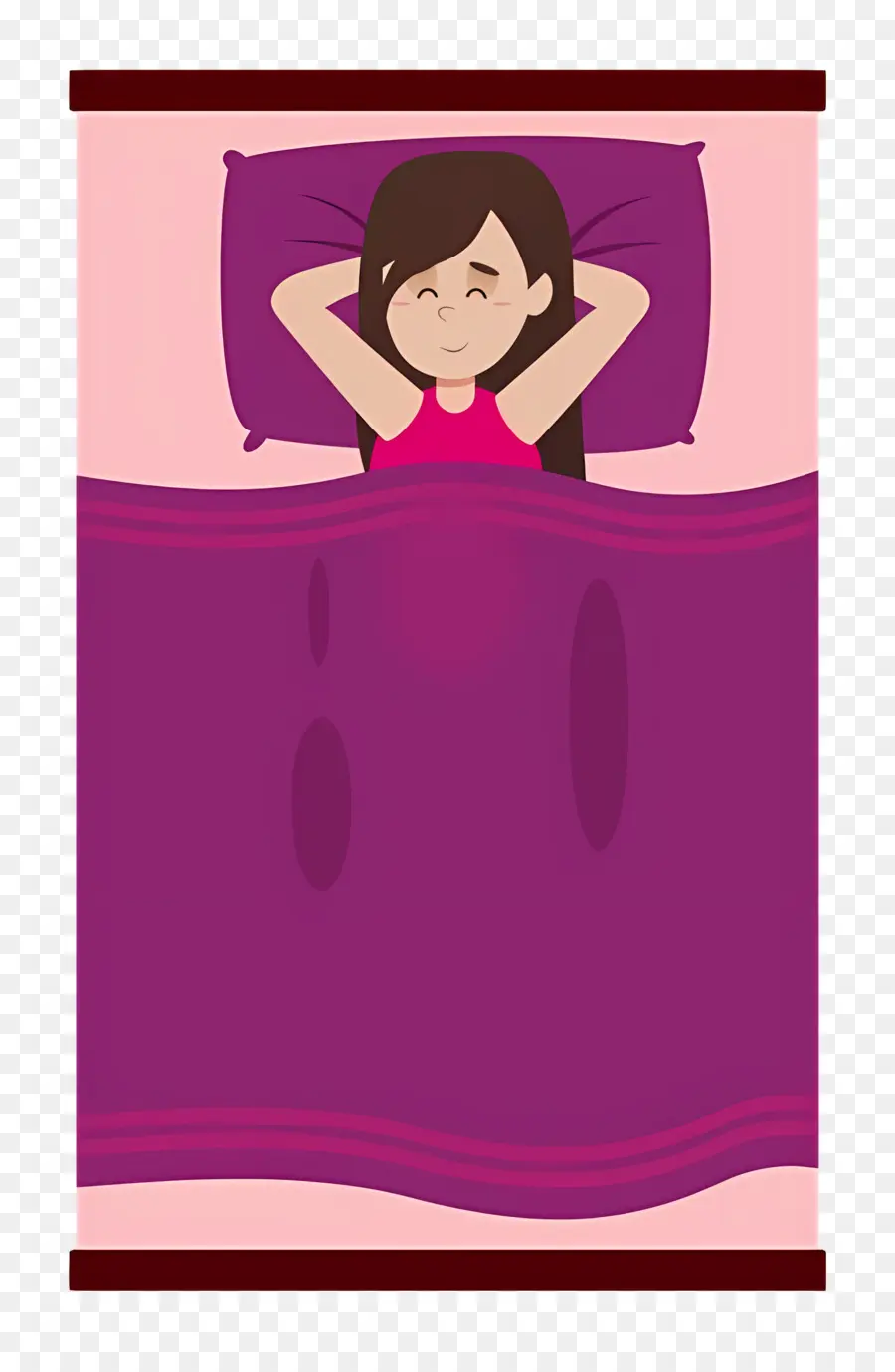 Vue Du Dessus Du Lit，Fille Qui Dort PNG