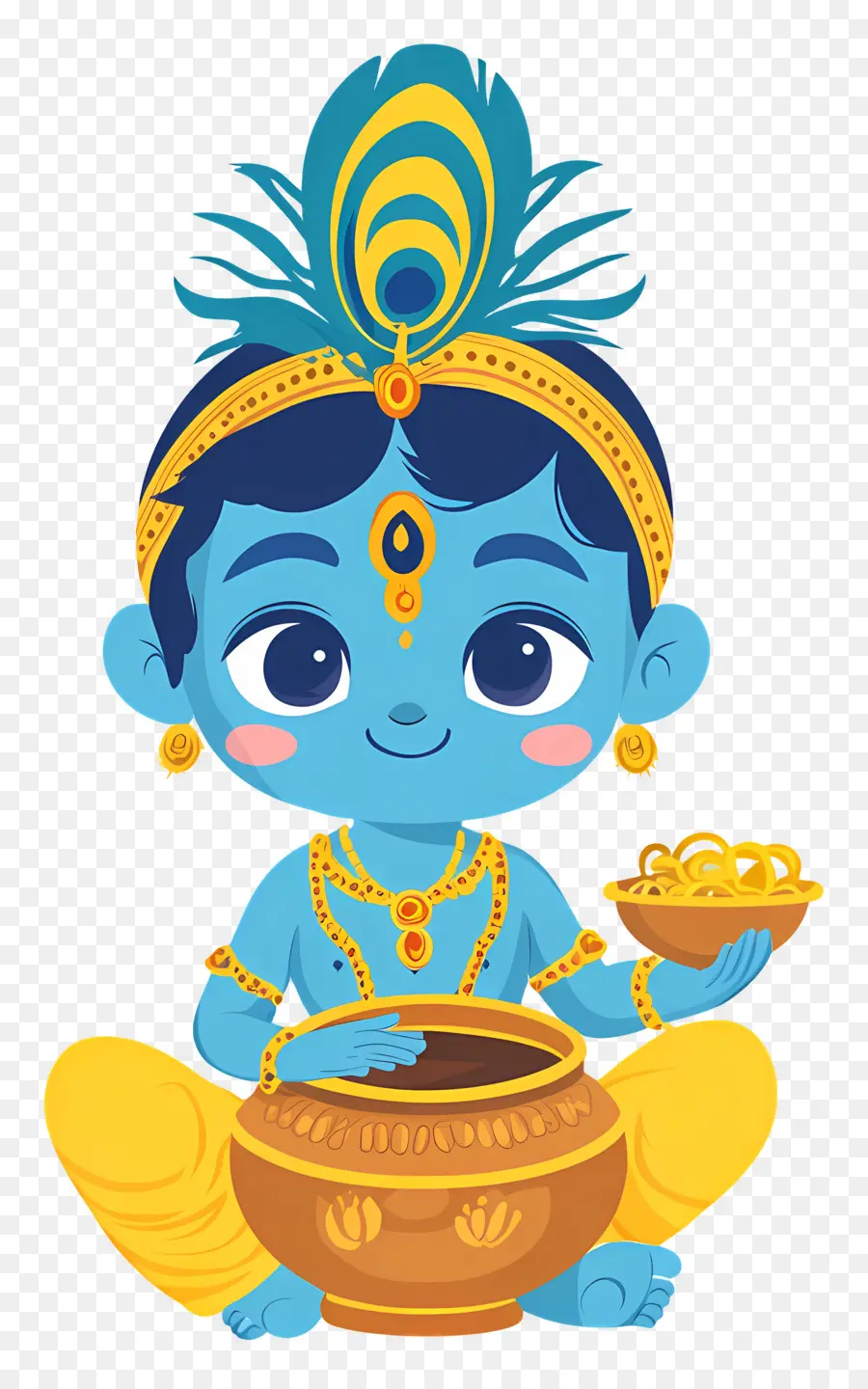 Krishna Janmashtami，Enfant Bleu PNG