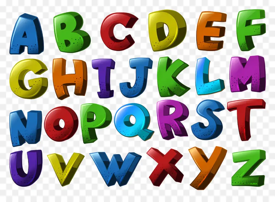 Lettre Alphabétique，Lettres De L'alphabet Coloré PNG