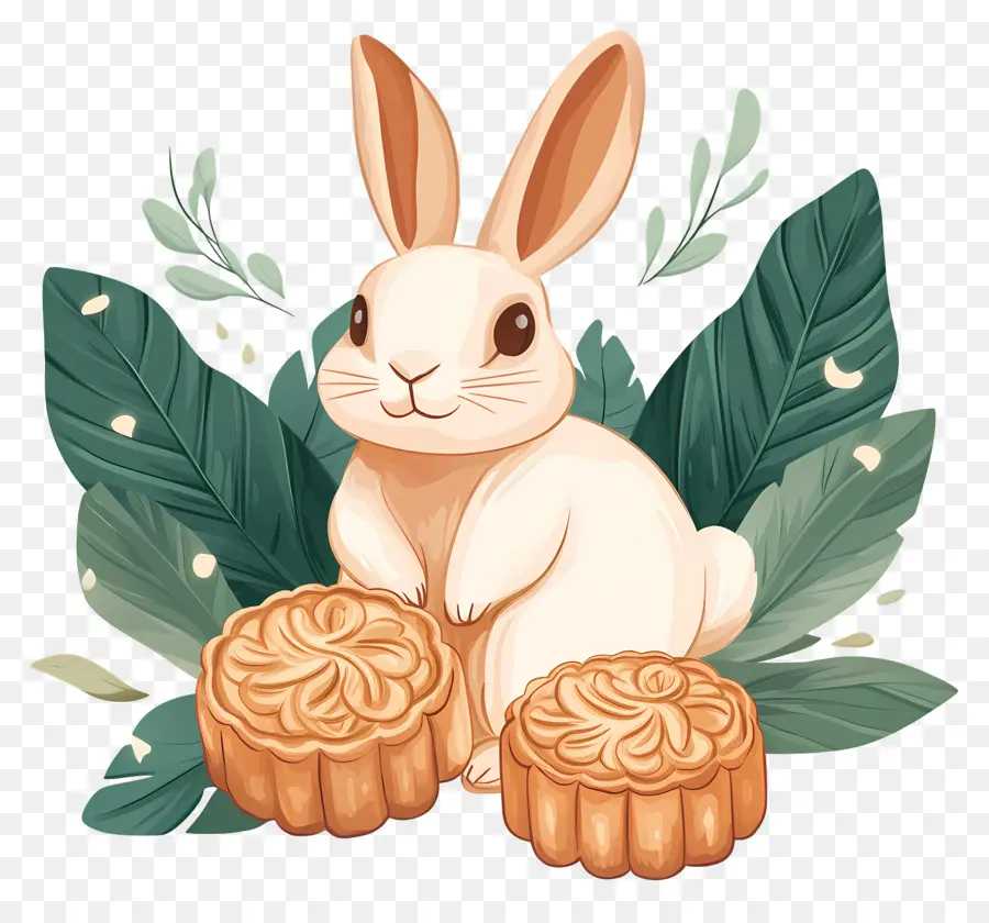 Fête De La Mi Automne，Lapin PNG