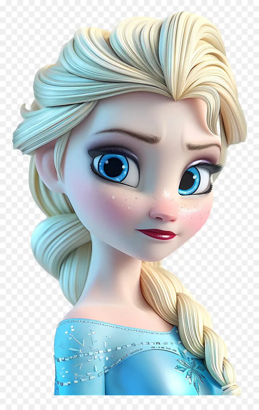 Princesse Elsa，Fille Blonde En Robe Bleue PNG