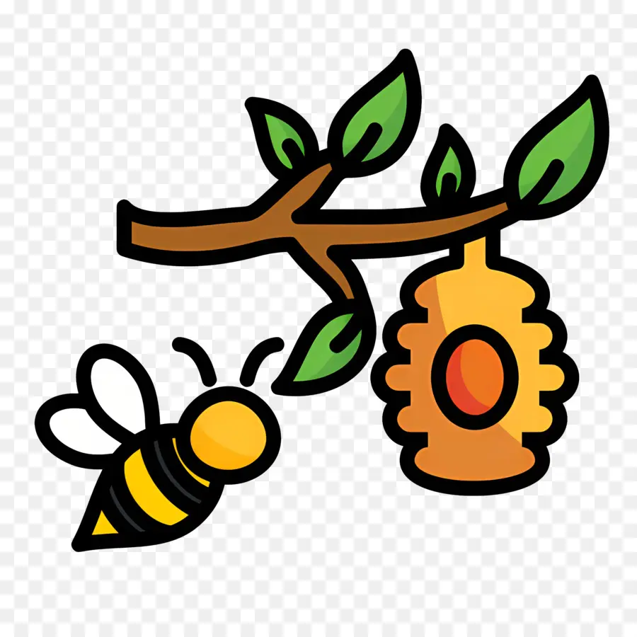 Abeille，Abeille Et Ruche PNG