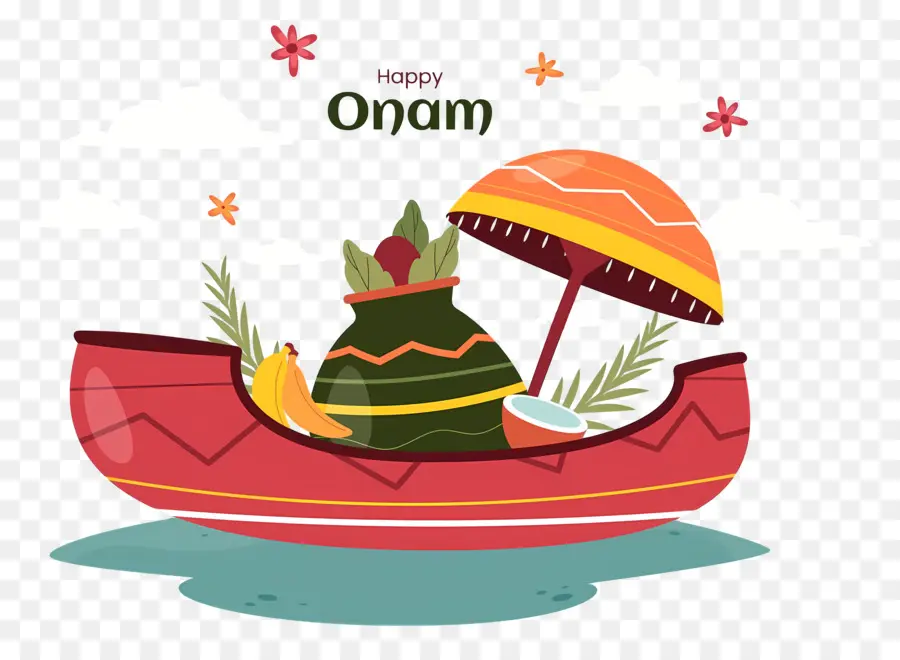 Joyeux Onam，Bateau Onam PNG