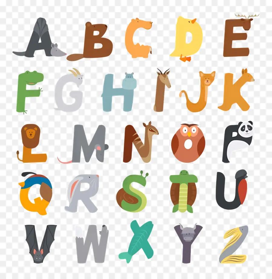 Lettre Alphabétique，Alphabet Des Animaux PNG