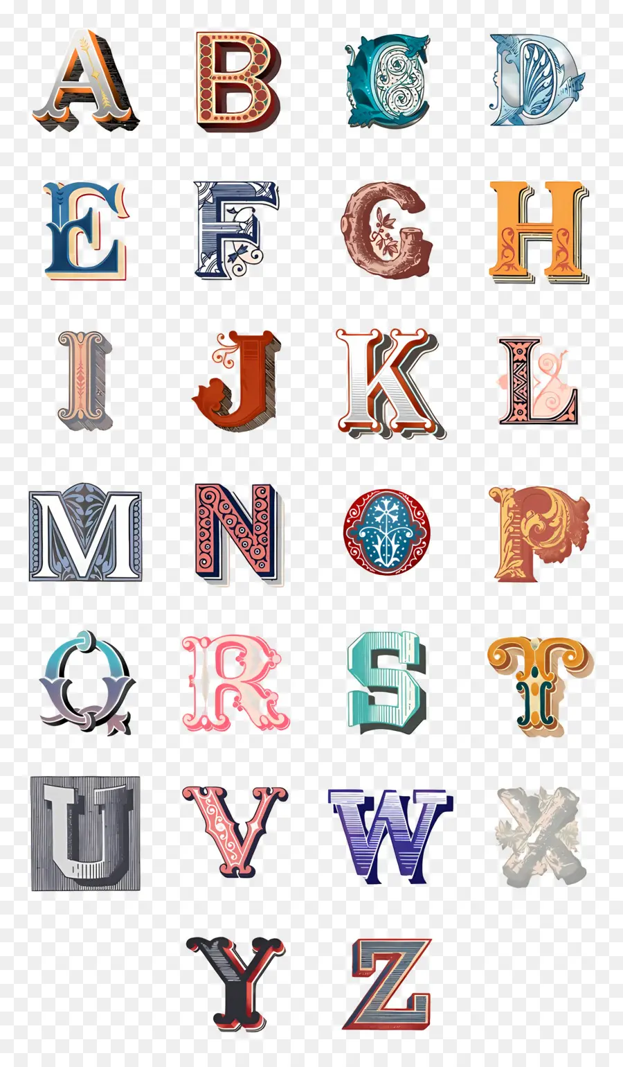 Lettre Alphabétique，Lettres De L'alphabet Décoratif PNG