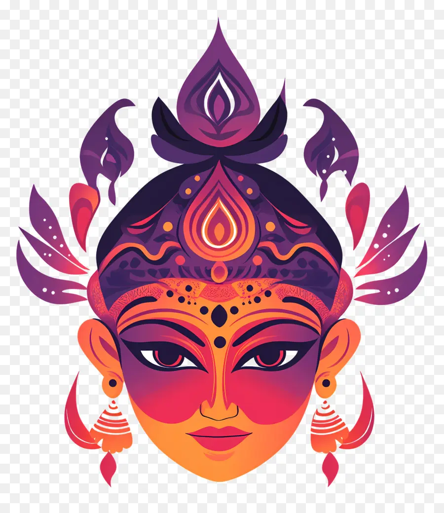 Déesse Indienne，Masque Décoratif PNG