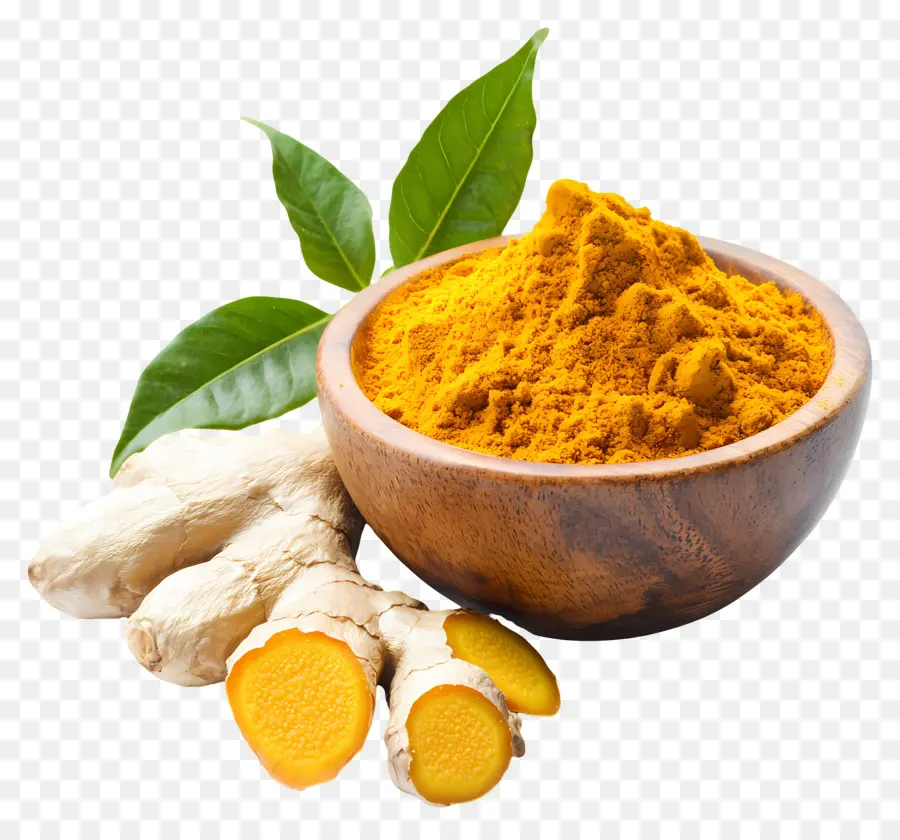 Poudre De Curcuma，Curcuma Et Gingembre PNG