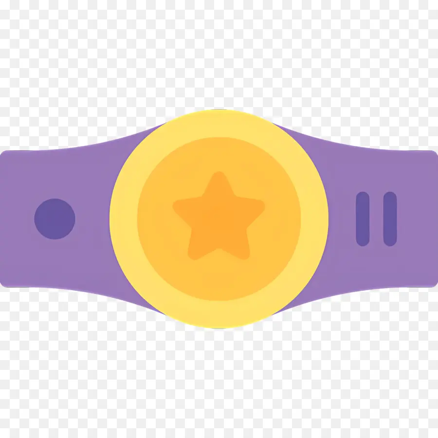 Ceinture De Champion，Médaille De L'étoile Jaune PNG