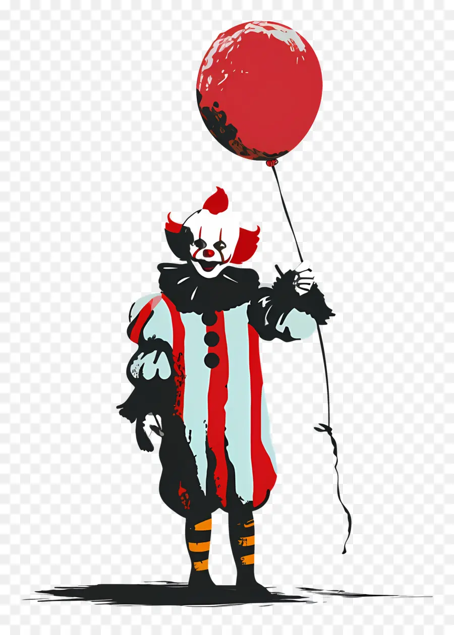 Clown Effrayant，Clown Avec Ballon PNG