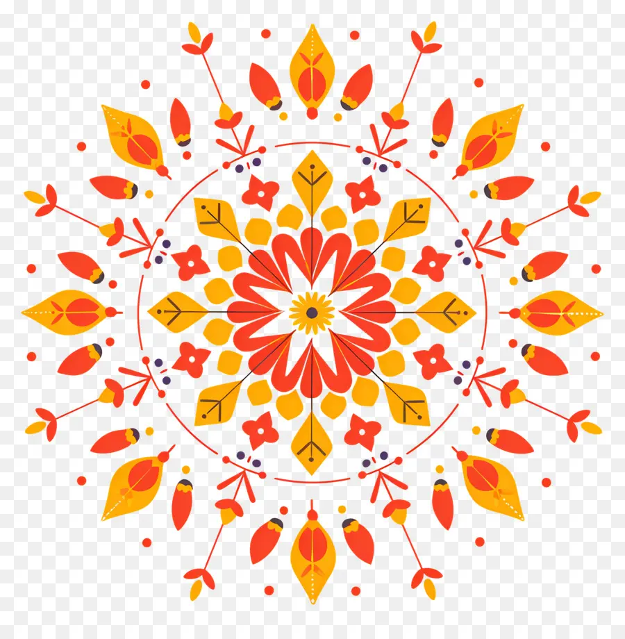 Cercle Rangoli，Modèle PNG