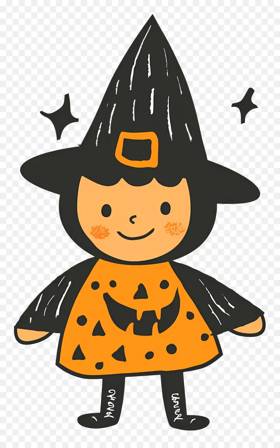 Déguisement D'halloween Pour Enfant，Sorcière Mignonne PNG