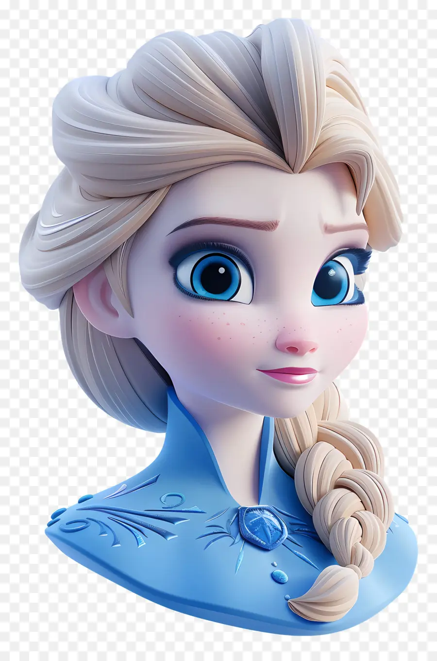 Princesse Elsa，Fille Blonde En Robe Bleue PNG