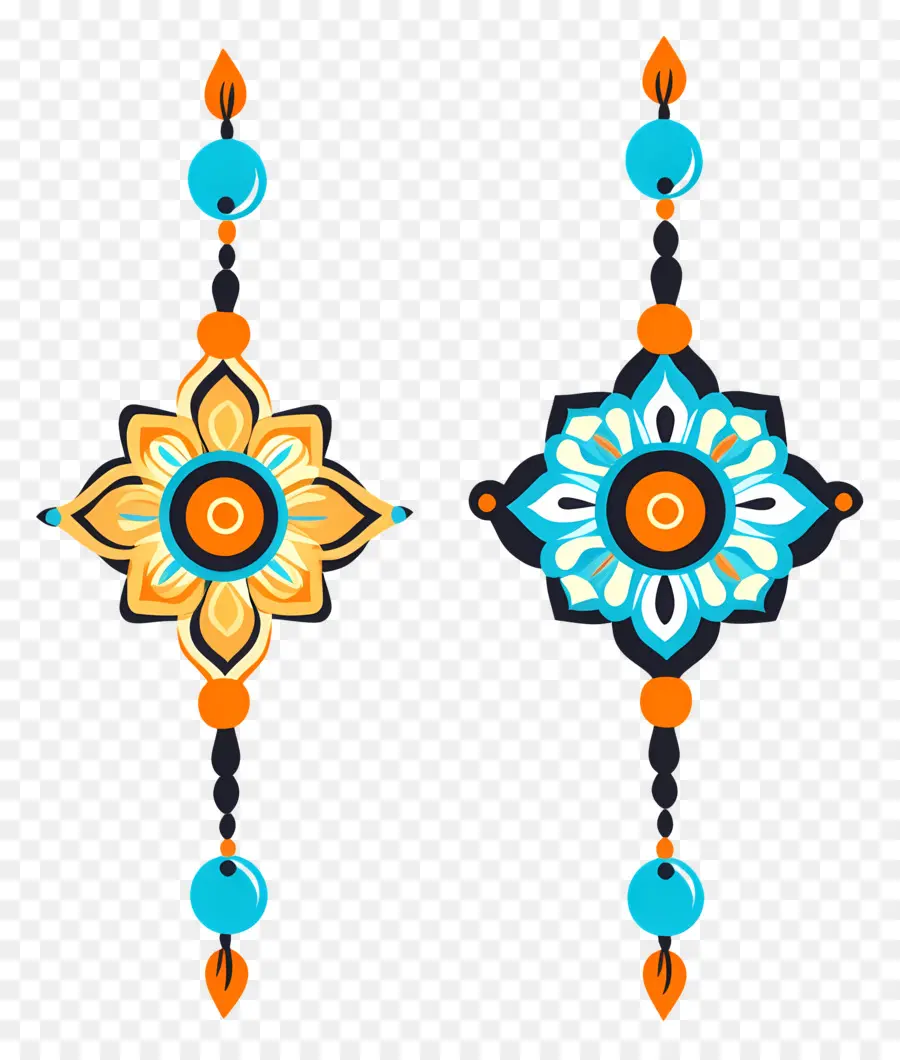 Joyeux Raksha Bandhan，Motifs Décoratifs PNG