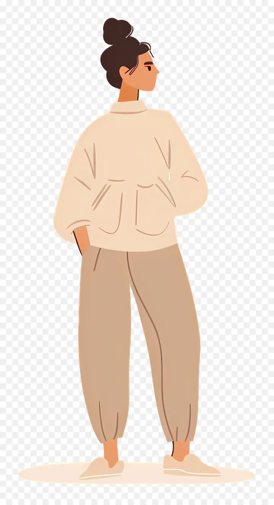 Femme En Beige，Femme PNG