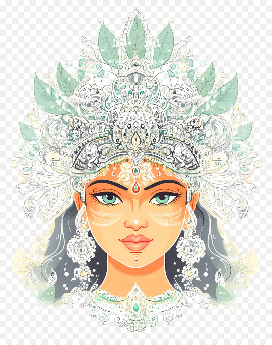 Déesse Indienne，Casque Décoratif PNG