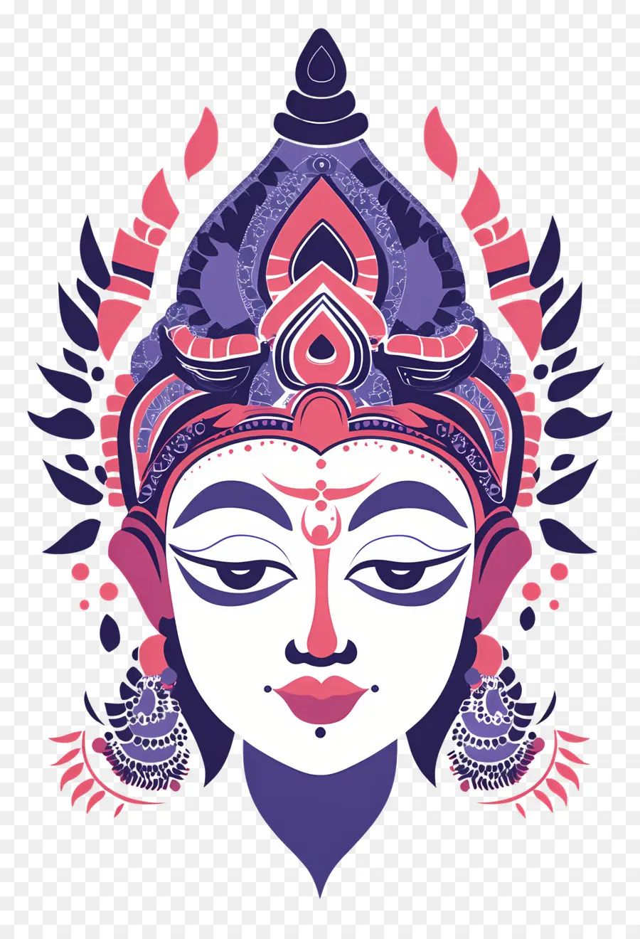 Déesse Indienne，Masque Décoratif PNG