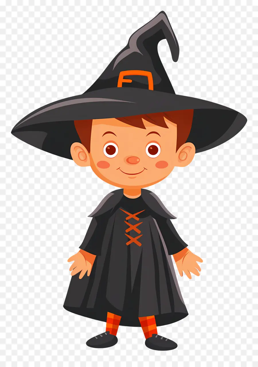 Déguisement D'halloween Pour Enfant，Garçon En Costume De Sorcière PNG