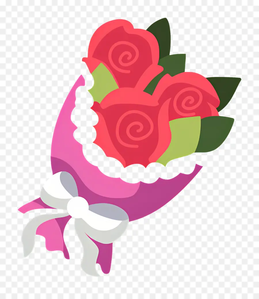 Bouquet De Roses，Enveloppe Rose PNG