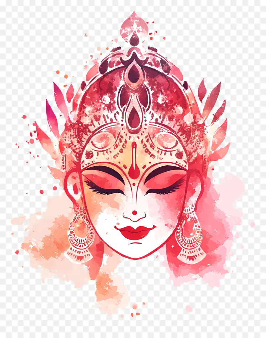 Déesse Indienne，Visage Décoratif PNG