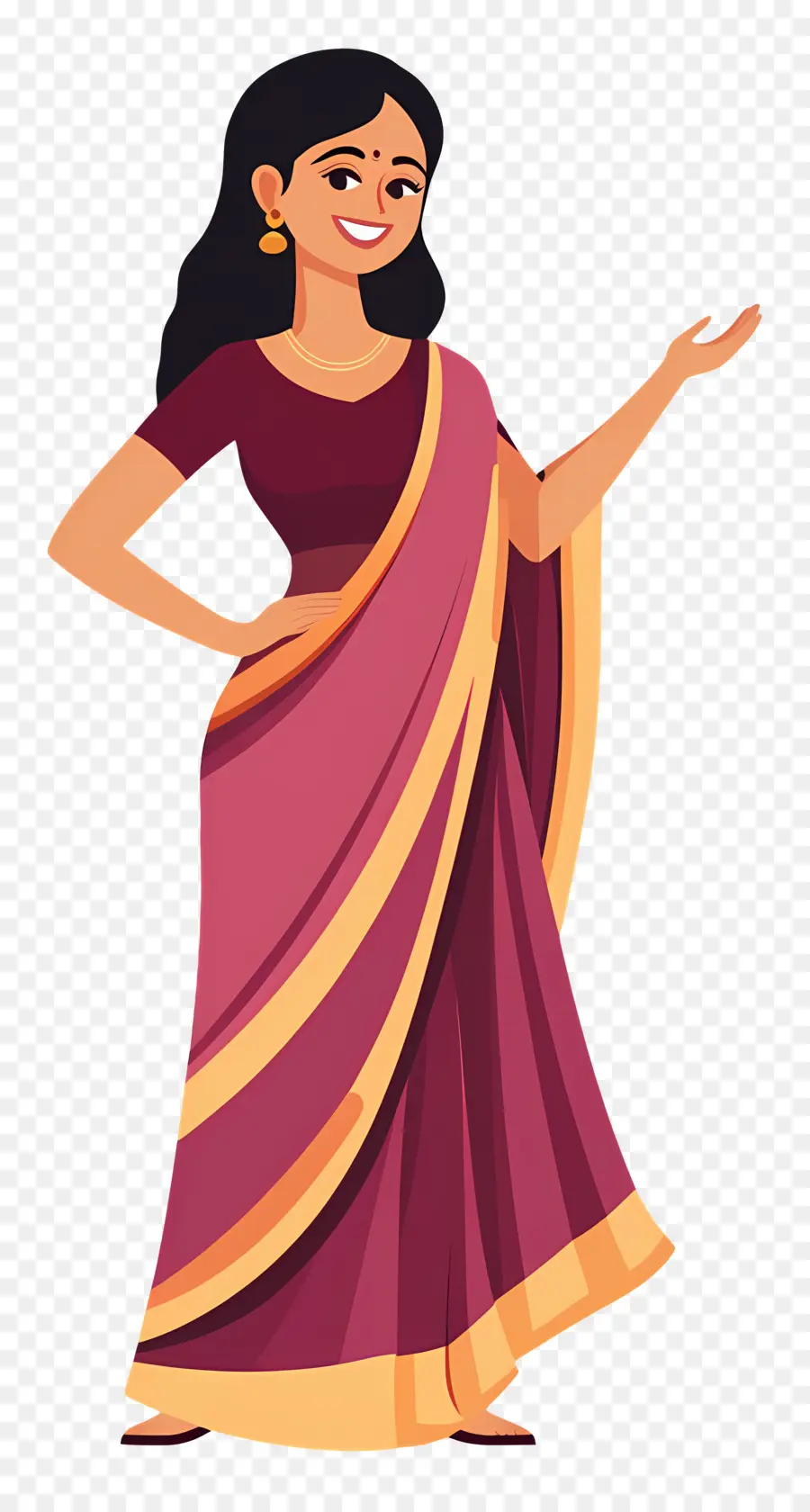 Sari Indien，Femme En Sari PNG