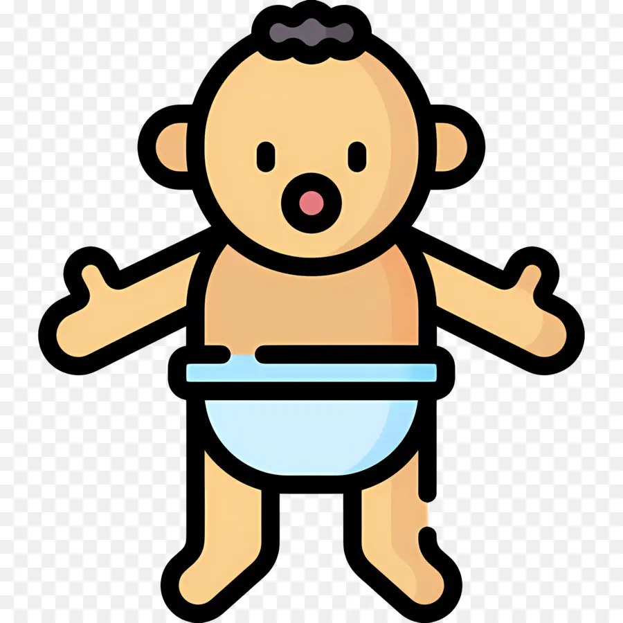 Bébé Garçon，Joli Bébé En Couche PNG