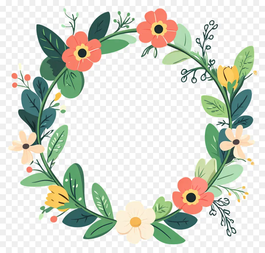 Guirlande De Fleurs，Coeur Fleuri PNG