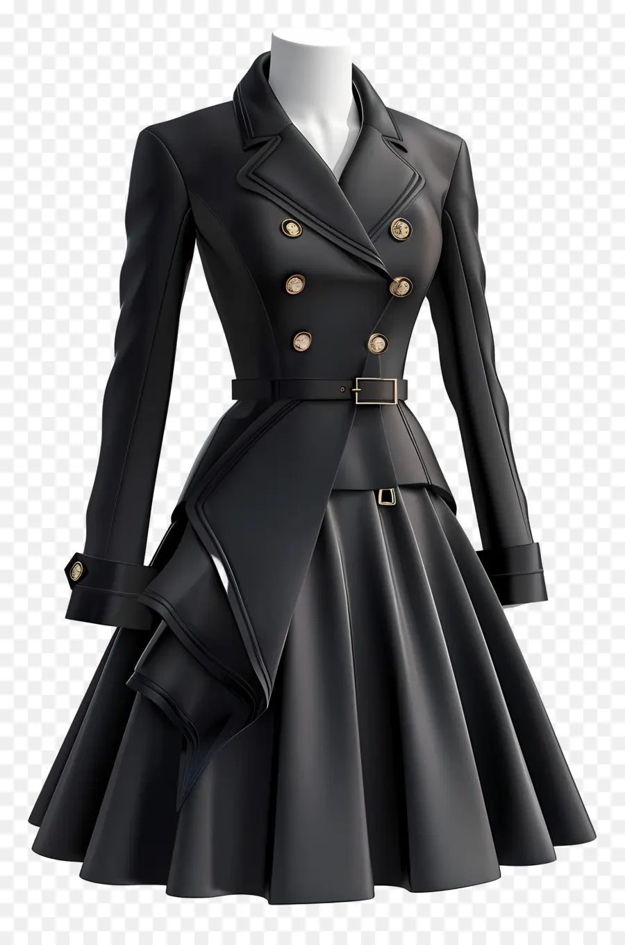 Tenue Formelle Pour Les Femmes，Manteau Noir PNG