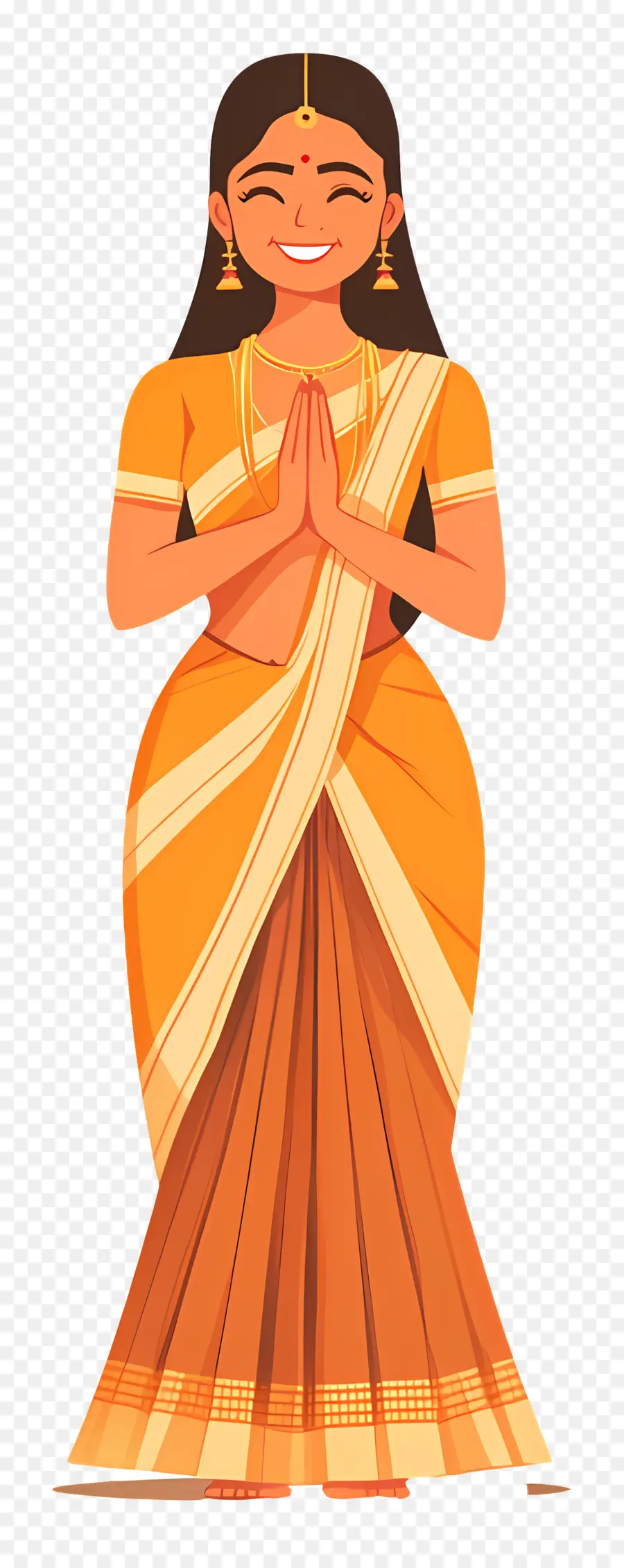 Sari Indien，Femme En Costume Traditionnel PNG