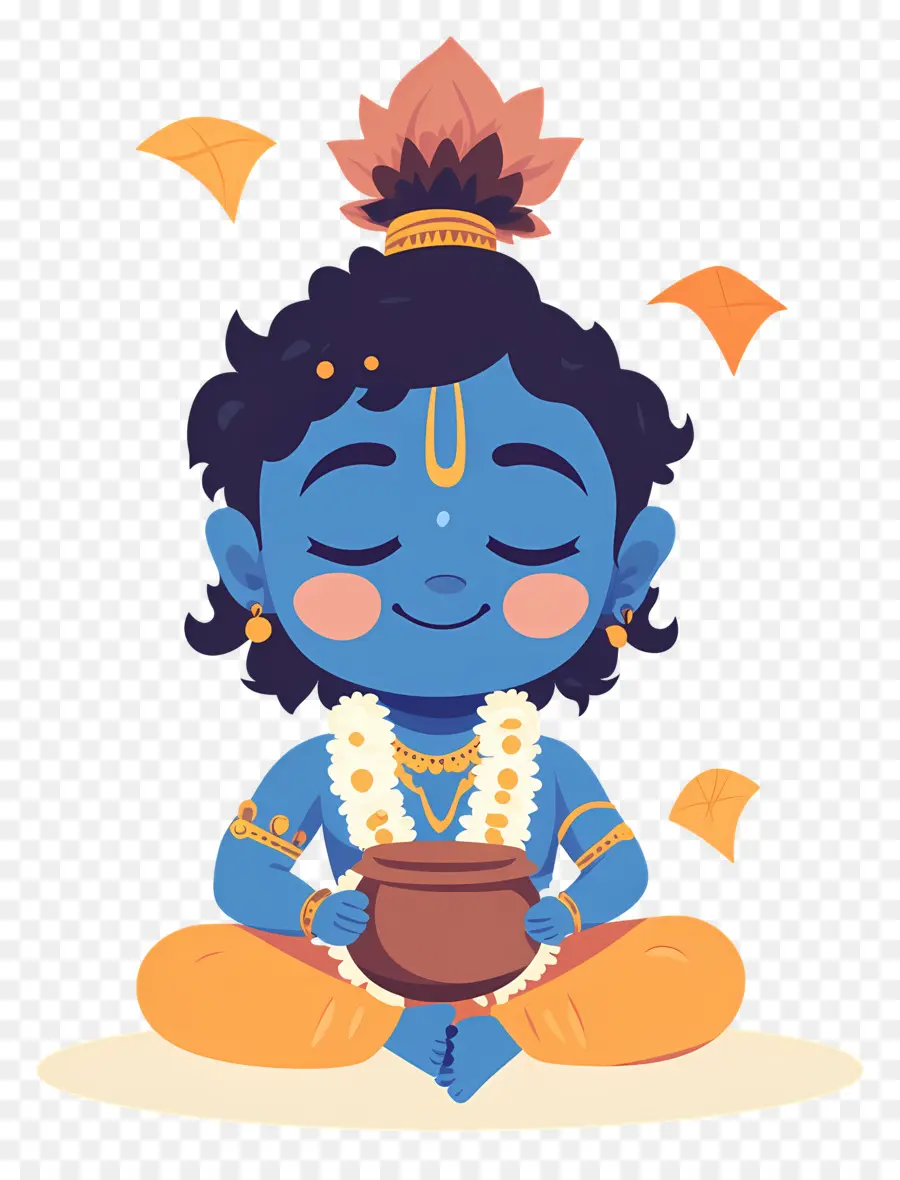 Krishna Janmashtami，Enfant Bleu PNG