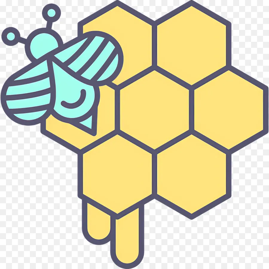 Abeille，Abeille Et Nid D'abeille PNG