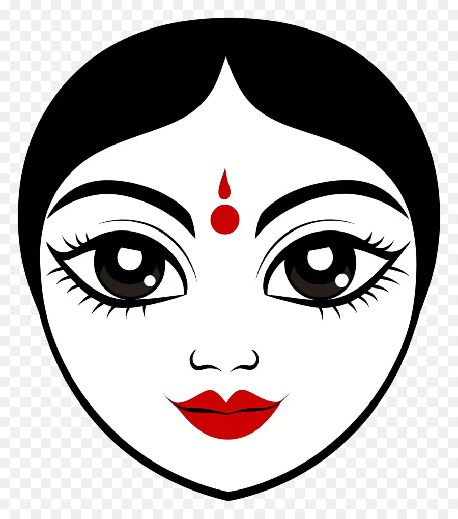 Déesse Indienne，Visage De Femme Traditionnelle PNG