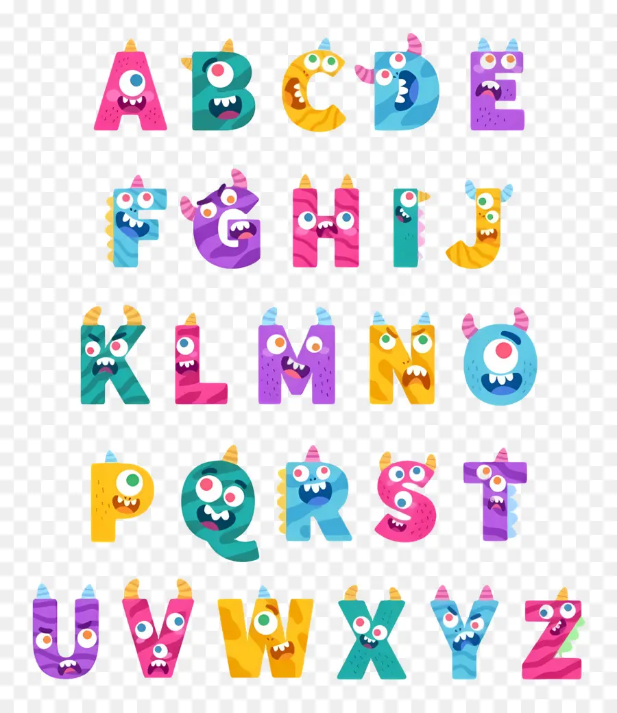 Lettre Alphabétique，Alphabet Monstre PNG