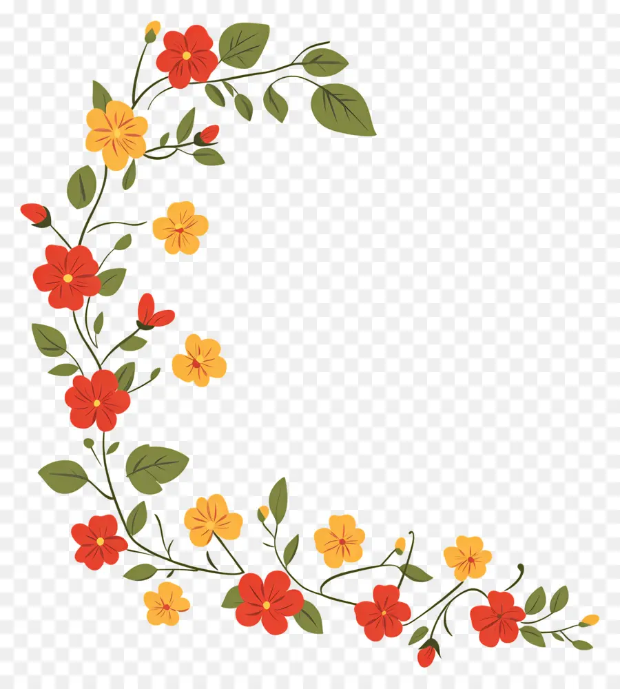 Guirlande De Fleurs Indiennes，Couronne Florale PNG