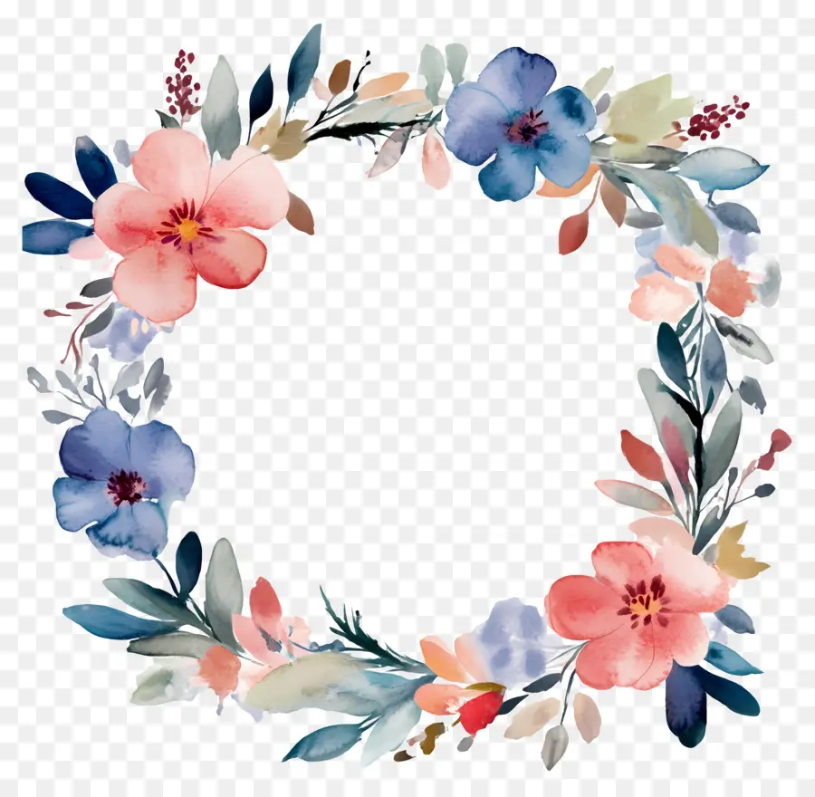 Cadre De Mariage Rond，Cadre Floral PNG